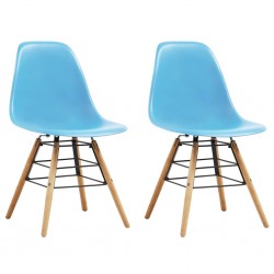 Sonata Трапезни столове, 2 бр, сини, пластмаса - Трапезни столове