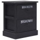 Sonata Нощно шкафче, черно, 38x28x45 см, дърво от пауловния