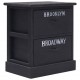 Sonata Нощни шкафчета, 2 бр, черни, 38x28x45 см, дърво от пауловния