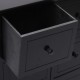 Sonata Страничен шкаф с 6 чекмеджета, черен, 60x30x75 см, пауловния