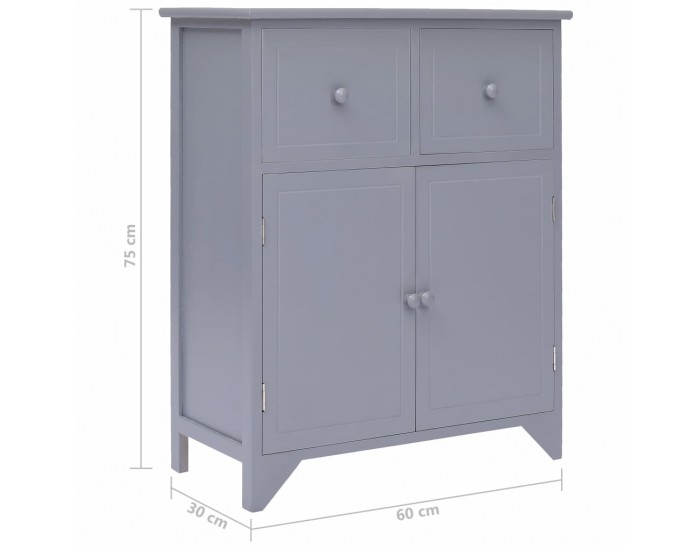 Sonata Страничен шкаф, сив, 60x30x75 см, пауловния