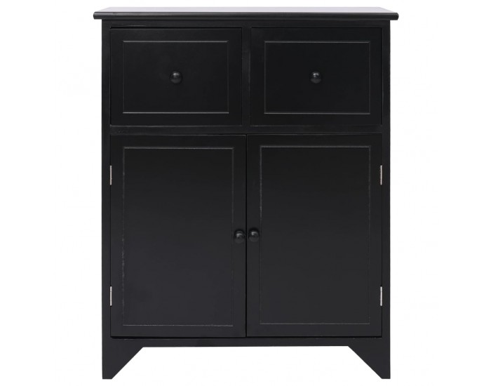Sonata Страничен шкаф, черен, 60x30x75 см, пауловния
