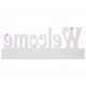 Sonata Стенна закачалка за палта WELCOME, бяла, 74x29,5 см