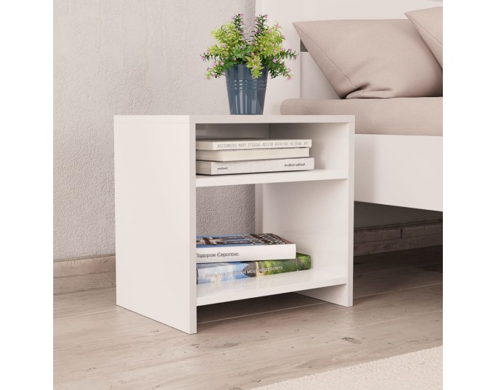 Sonata H Нощно шкафче, бяло, 40x30x40 см, инженерно дърво