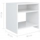 Sonata Нощно шкафче, бяло със силен гланц, 40x30x40 см, ПДЧ