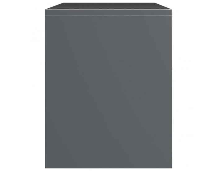 Sonata Нощно шкафче, сиво със силен гланц, 40x30x40 см, ПДЧ