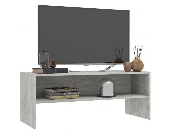 Sonata ТВ шкаф, бетонно сив, 100x40x40 см, ПДЧ