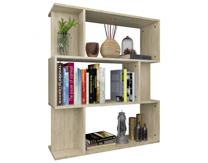 Sonata Библиотека/разделител за стая, дъб сонома, 80x24x96 см, ПДЧ