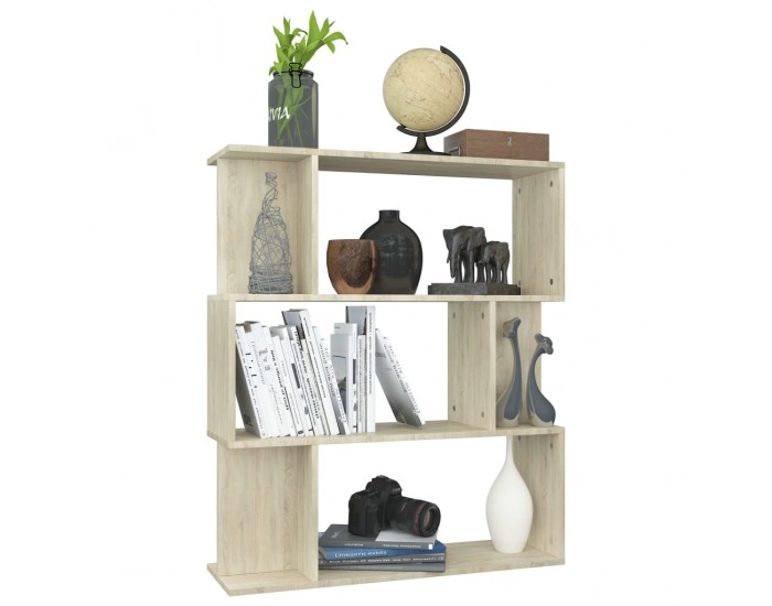 Sonata Библиотека/разделител за стая, дъб сонома, 80x24x96 см, ПДЧ