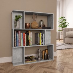 Sonata Библиотека/разделител за стая, бетонно сива, 80x24x96 см, ПДЧ - Дневна