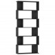 Sonata Библиотека/разделител за стая, черна, 80x24x192 см, ПДЧ