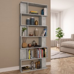 Sonata Библиотека/разделител за стая, бетонно сива, 80x24x192 см, ПДЧ - Дневна