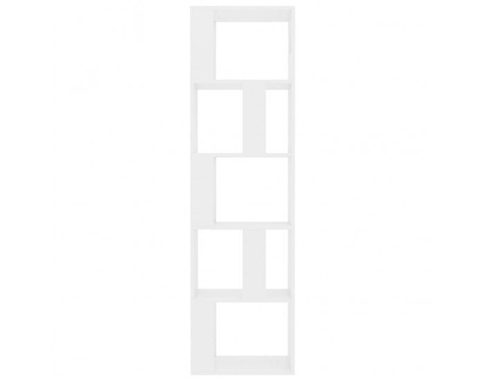Sonata Библиотека/разделител за стая, бял гланц, 45x24x159 см, ПДЧ