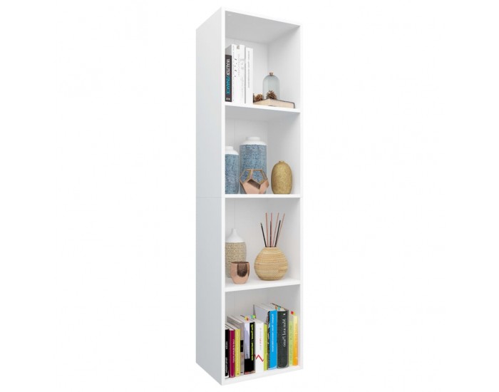 Sonata Библиотека/ТВ шкаф, бяла, 36x30x143 см, ПДЧ