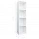 Sonata Библиотека/ТВ шкаф, бяла, 36x30x143 см, ПДЧ
