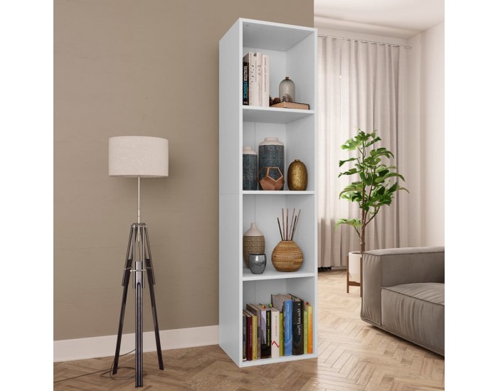 Sonata Библиотека/ТВ шкаф, бяла, 36x30x143 см, ПДЧ