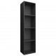 Sonata Библиотека/ТВ шкаф, черна, 36x30x143 см, ПДЧ