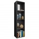 Sonata Библиотека/ТВ шкаф, черна, 36x30x143 см, ПДЧ