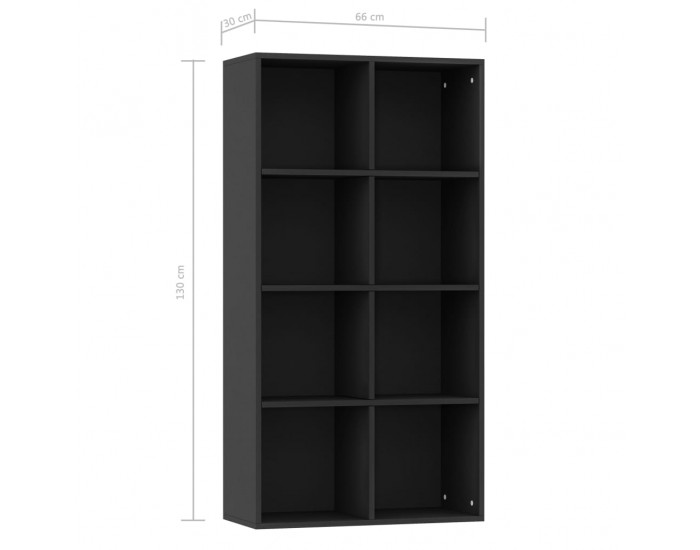 Sonata Библиотека/бюфет, черна, 66x30x130 см, ПДЧ