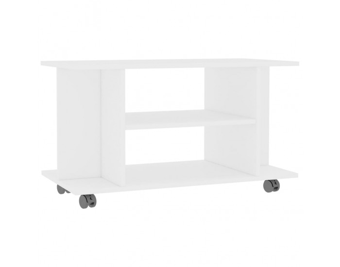 Sonata ТВ шкаф с колелца, бял, 80x40x40 см, ПДЧ
