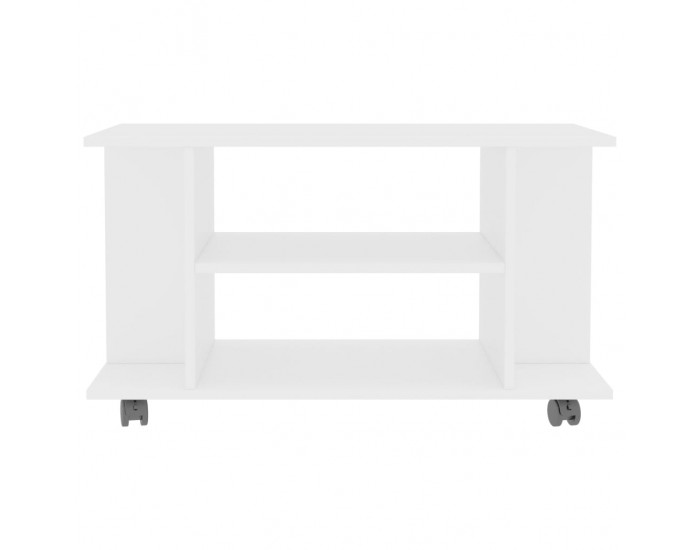 Sonata ТВ шкаф с колелца, бял, 80x40x40 см, ПДЧ
