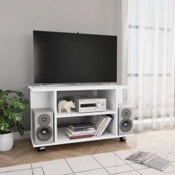 Sonata ТВ шкаф с колелца, бял, 80x40x40 см, ПДЧ - ТВ шкафове