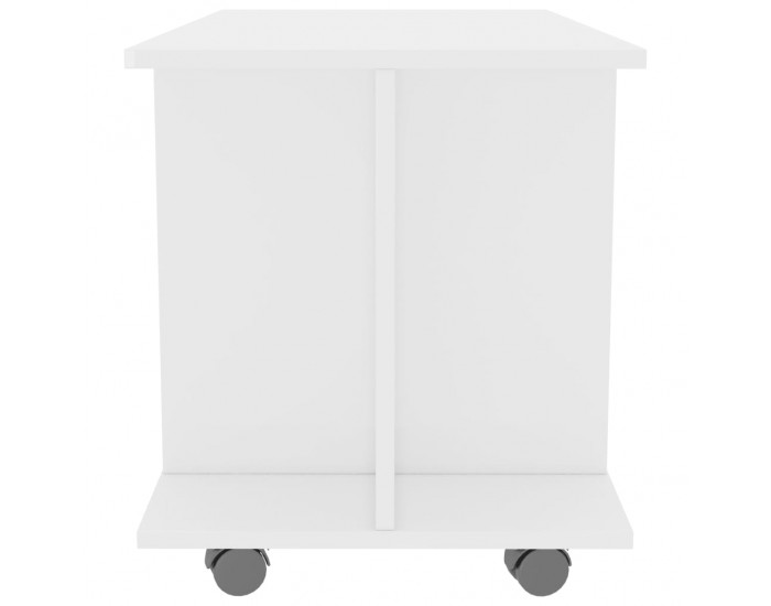 Sonata ТВ шкаф с колелца, бяло със силен гланц, 80x40x40 см, ПДЧ