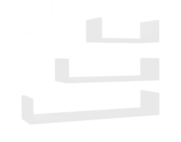 Sonata Стенни рафтове, 3 бр, бели, ПДЧ