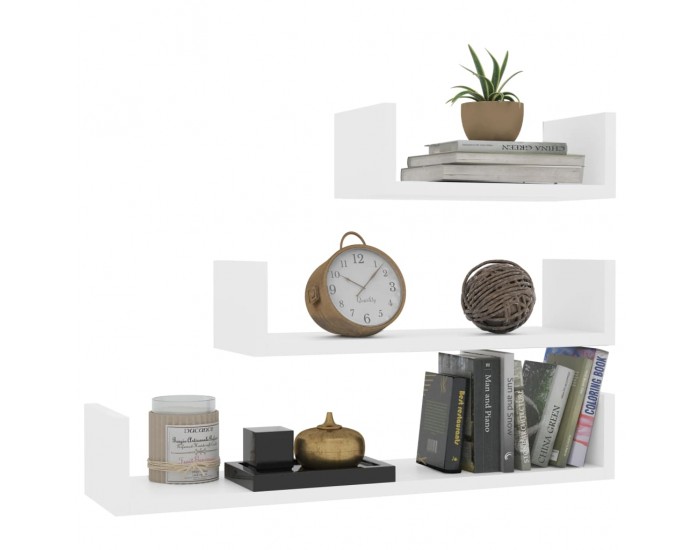 Sonata Стенни рафтове, 3 бр, бели, ПДЧ