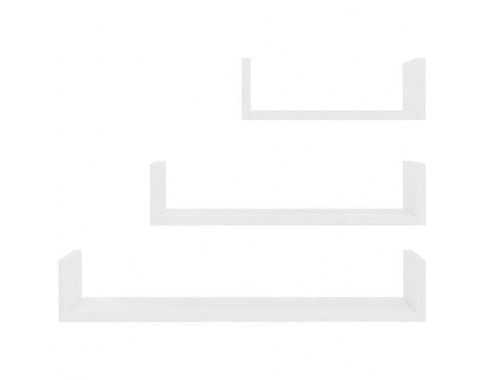 Sonata Стенни рафтове, 3 бр, бели, ПДЧ