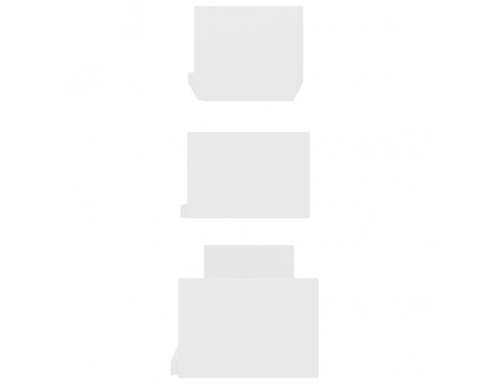 Sonata Стенни рафтове, 3 бр, бели, ПДЧ