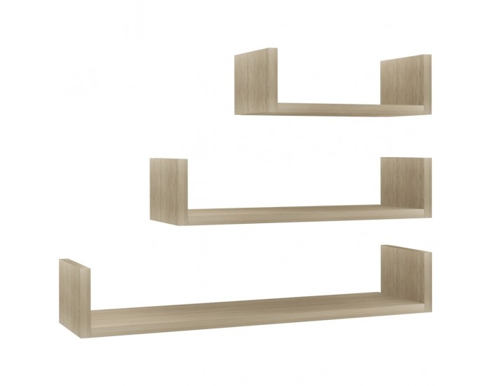 Sonata Стенни рафтове, 3 бр, дъб сонома, ПДЧ