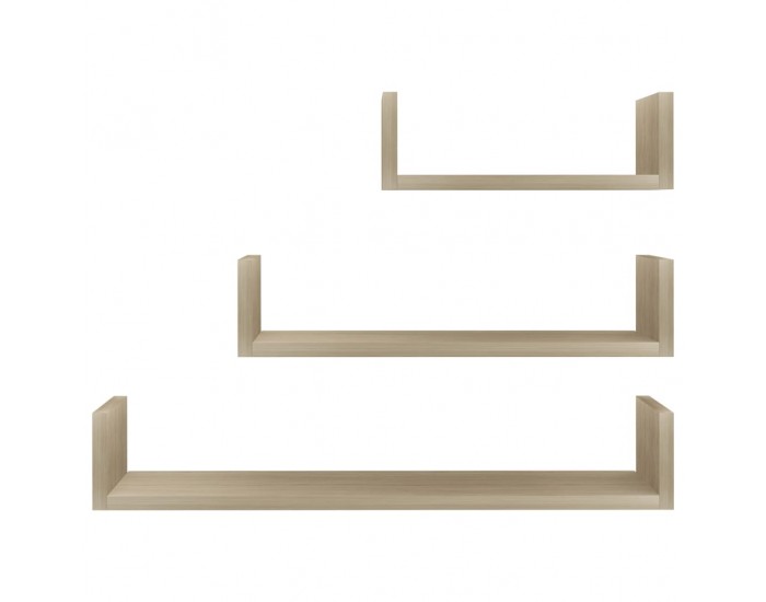 Sonata Стенни рафтове, 3 бр, дъб сонома, ПДЧ