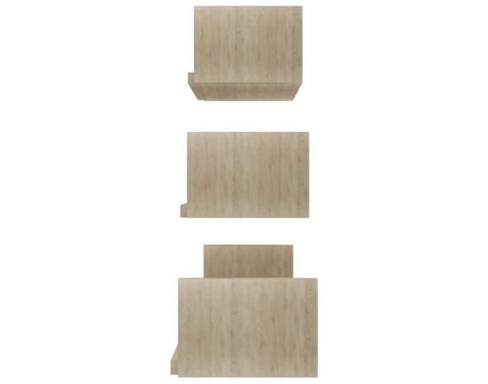 Sonata Стенни рафтове, 3 бр, дъб сонома, ПДЧ