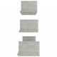 Sonata Стенни рафтове, 3 бр, бетонно сиво, ПДЧ
