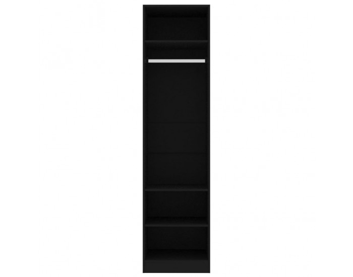 Sonata Гардероб, черен, 50x50x200 см, ПДЧ