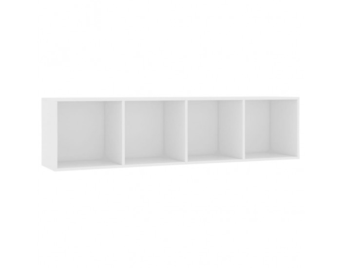 Sonata Библиотека/ТВ шкаф, бяла, 143x30x36 см