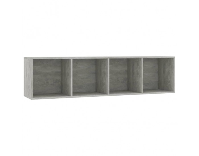 Sonata Библиотека/ТВ шкаф, бетонно сива, 143x30x36 см