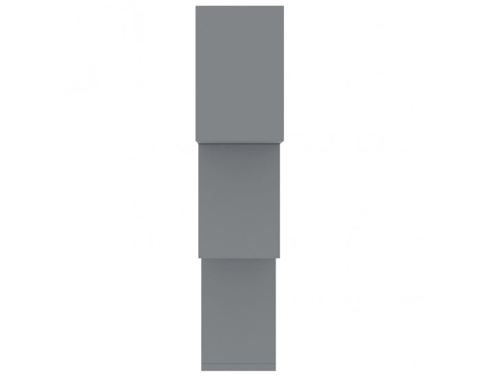 Sonata Квадратни стенни рафтове, сиви, 84,5x15x27 см, ПДЧ