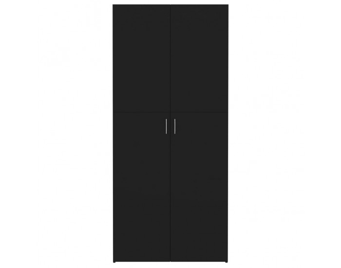 Sonata Шкаф за обувки, черен, 80x35,5x180 см, ПДЧ