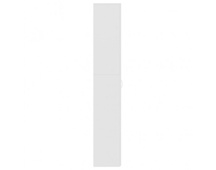 Sonata Офис шкаф, бяло със силен гланц, 60x32x190 см, ПДЧ