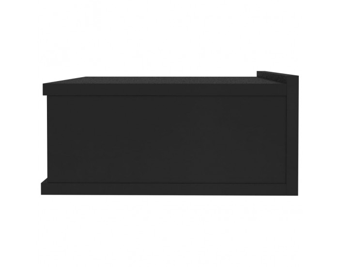 Sonata Нощни шкафчета за стена, 2 бр, черни, 40x30x15 см, ПДЧ