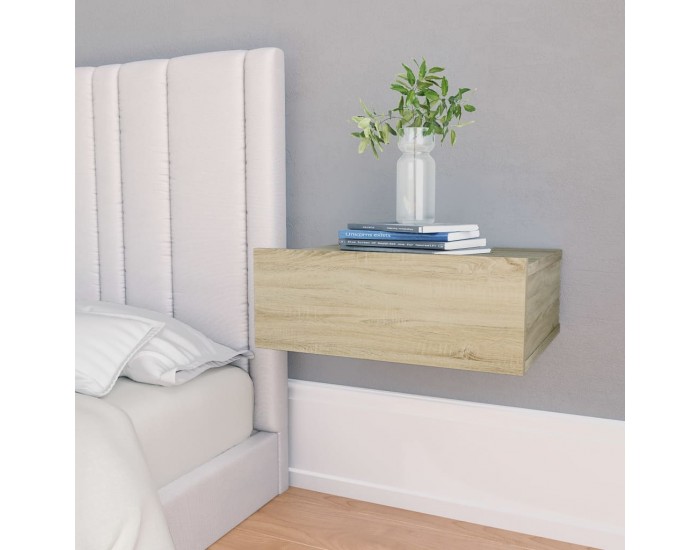 Sonata H Нощни шкафчета за стена, 2 бр, дъб сонома, 40x30x15 см