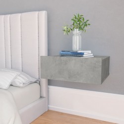 Sonata Нощно шкафче за стена, бетонно сиво, 40x30x15 см, ПДЧ - Нощни шкафчета