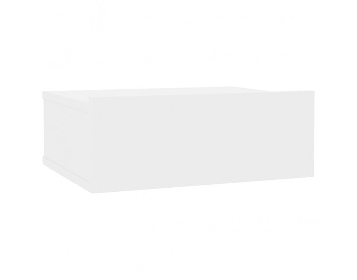 Sonata Нощно шкафче за стена, силен бял гланц, 40x30x15 см, ПДЧ