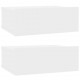 Sonata Нощни шкафчета за стена 2 бр силен бял гланц 40x30x15 см ПДЧ