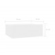Sonata Нощни шкафчета за стена 2 бр силен бял гланц 40x30x15 см ПДЧ