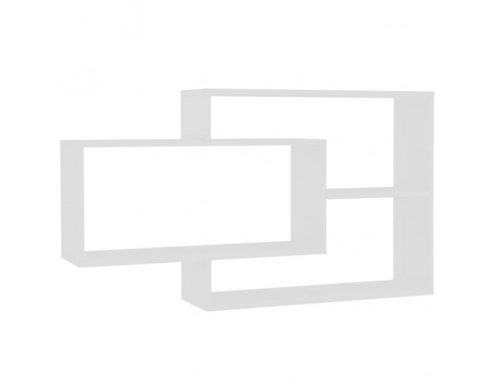 Sonata Стенни рафтове, бели, 104x20x60 см, ПДЧ