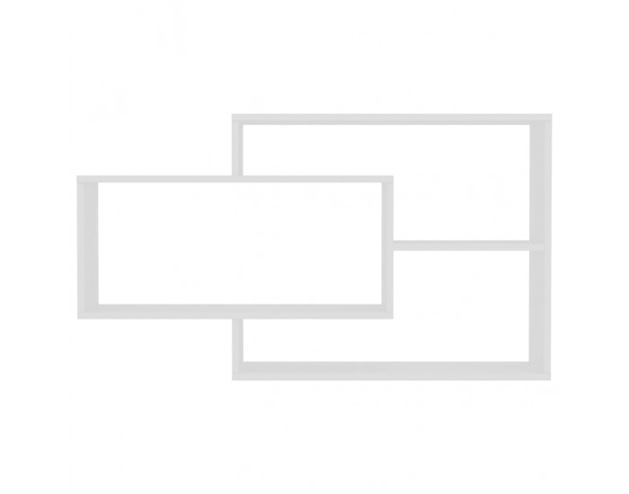 Sonata Стенни рафтове, бели, 104x20x60 см, ПДЧ