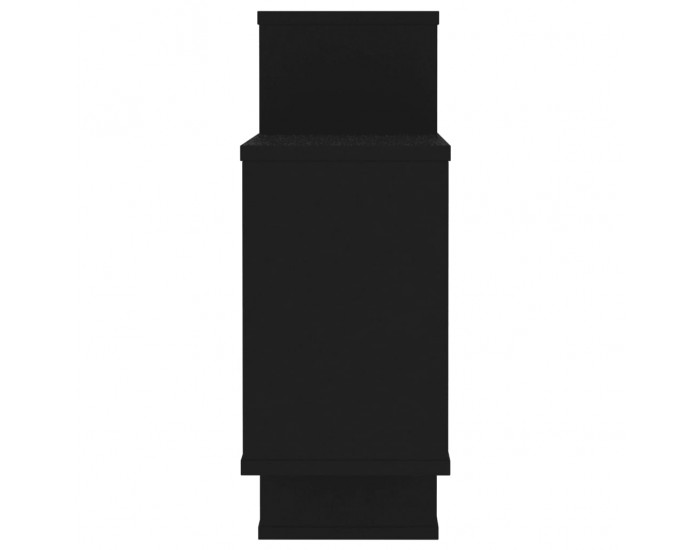 Sonata Стенни рафтове, черни, 104x20x60 см, ПДЧ
